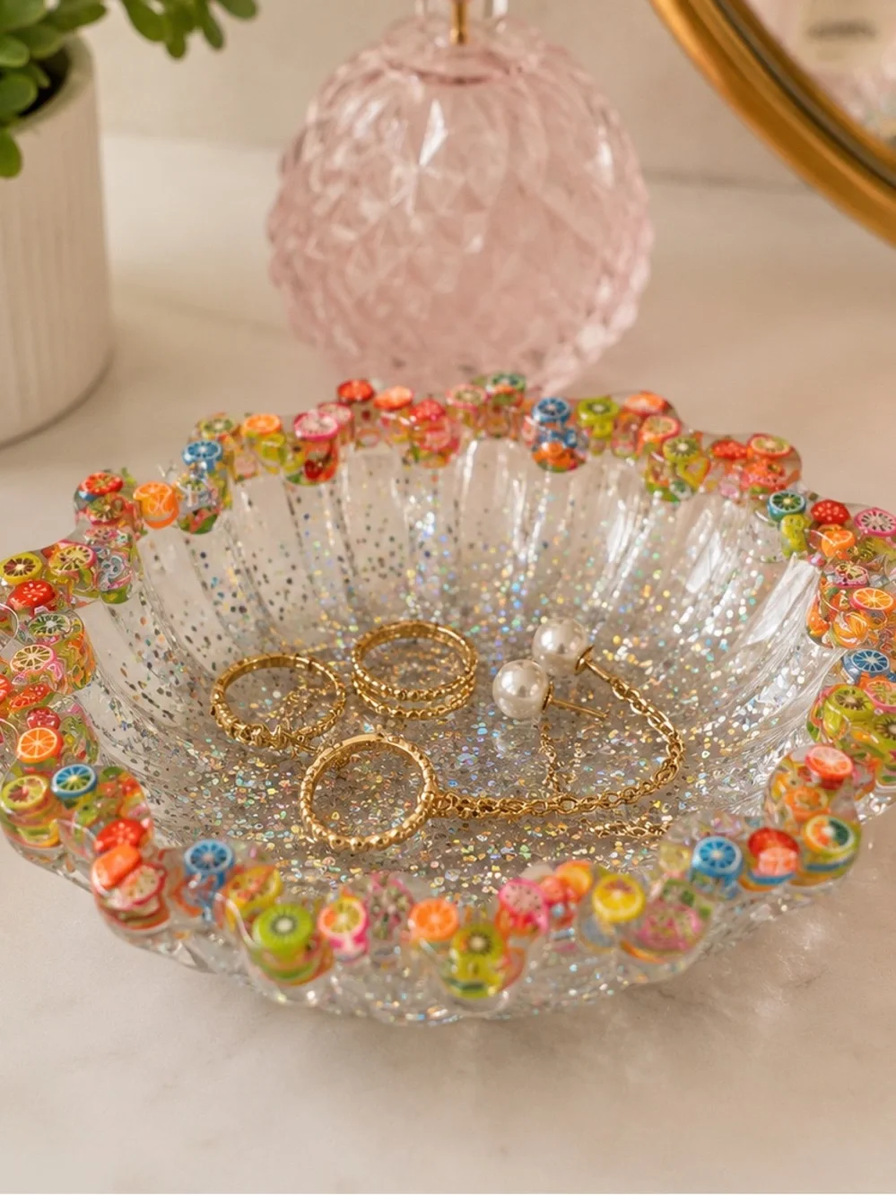 Colorful Fruity Resin Serving Bowl - Set of 4